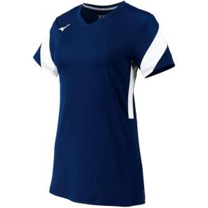 imageMizuno Womens Balboa 6 Short Sleeve Volleyball JerseyNavyWhite