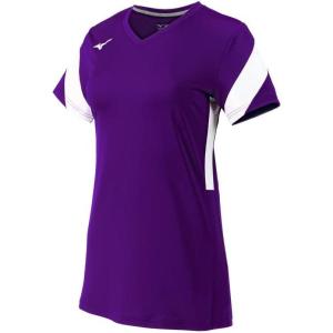 imageMizuno Womens Balboa 6 Short Sleeve Volleyball JerseyPurpleWhite
