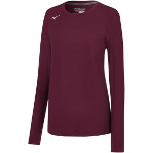 imageMizuno Womens Standard Long Sleeve Attack TeeCardinal