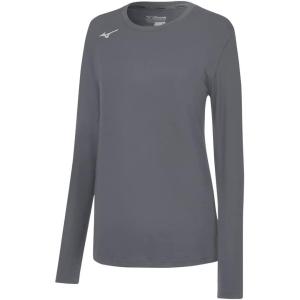 imageMizuno Womens Standard Long Sleeve Attack TeeQuiet Shade