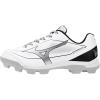 imageMizuno Boys Cushionrevo Diamond Jr TPU Spike Baseball CleatWhiteBlack