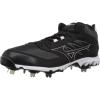 imageMizuno Mens 9Spike Dominant IC Mid Metal Baseball Cleat Athletic Shoe BlackWhiteBlackWhite