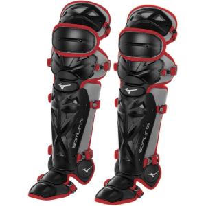 imageMizuno Adult Samurai Baseball Shin GuardsBlackCardinal