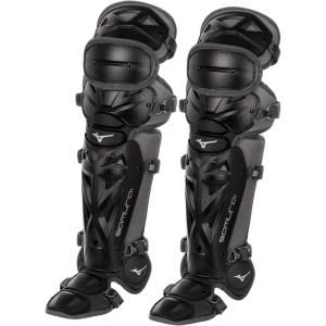 imageMizuno Adult Samurai Baseball Shin GuardsBlackGrey