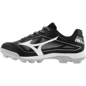 imageMizuno Boys Cushionrevo Diamond Jr TPU Spike Baseball CleatBlackWhite
