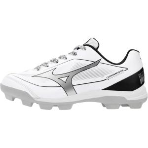 imageMizuno Boys Cushionrevo Diamond Jr TPU Spike Baseball CleatWhiteBlack