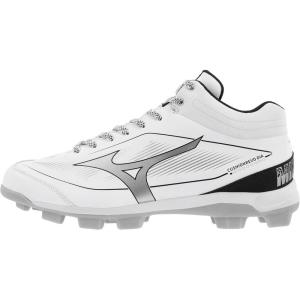 imageMizuno Mens Cushionrevo Diamond Mid TPU Spike Baseball CleatWhiteBlack