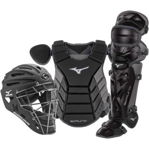 imageMizuno Mizuno Adult Samurai Baseball Boxed Catchers Gear SetBlackGrey