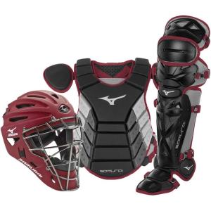 imageMizuno Mizuno Adult Samurai Baseball Boxed Catchers Gear SetBlackMaroon