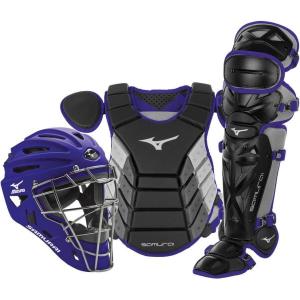 imageMizuno Mizuno Adult Samurai Baseball Boxed Catchers Gear SetBlackPurple