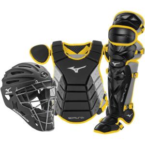 imageMizuno Mizuno Adult Samurai Baseball Boxed Catchers Gear SetBlackYellow