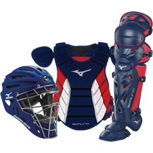 imageMizuno Mizuno Adult Samurai Baseball Boxed Catchers Gear SetNavyRed