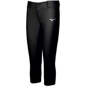 imageMizuno Womens Belted Stretch Fastpitch Softball Pant Black Medium