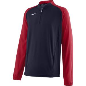 imageMizuno boys Youth Gametime Long Sleeve Hitting JacketNavyRed