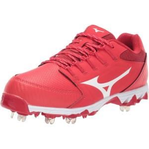imageMizuno Softball Footwear Low Womens Metal Softball CleatRedwhite