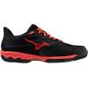 imageMizuno Mens Wave Exceed Light 2 Ac Tennis ShoeBlackradiant Red