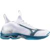 imageMizuno UnisexAdult Wave Lightning Neo 2 Volleyball ShoeWhitemoroccan Blue