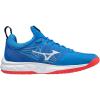 imageMizuno Womens 2 Wave Luminous Volleyball ShoeFrench Blue White Ignition Red
