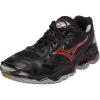 imageMizuno Mens Wave Tornado 5 Volleyball ShoeBlackRedSilver