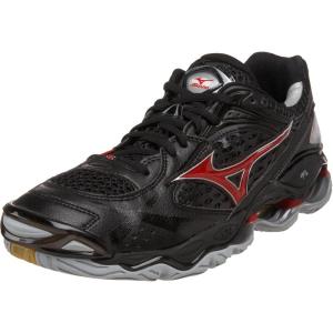 imageMizuno Mens Wave Tornado 5 Volleyball ShoeBlackRedSilver