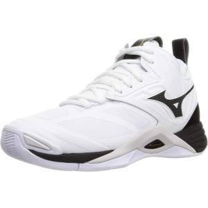 imageMizuno Wave Momentum Volleyball Shoes 2 MID Club Activities Indoor Wide Lightweight IndoorWhiteBlackGold