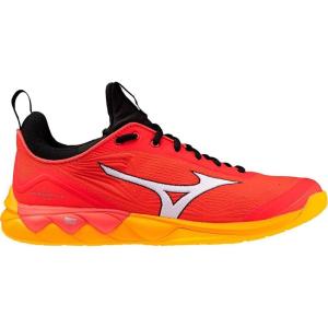 imageMizuno Womens 2 Wave Luminous Volleyball ShoeRadiantred White Carrotcurl