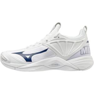 imageMizuno Womens Wave Momentum 2 Volleyball ShoeWhiteNavy