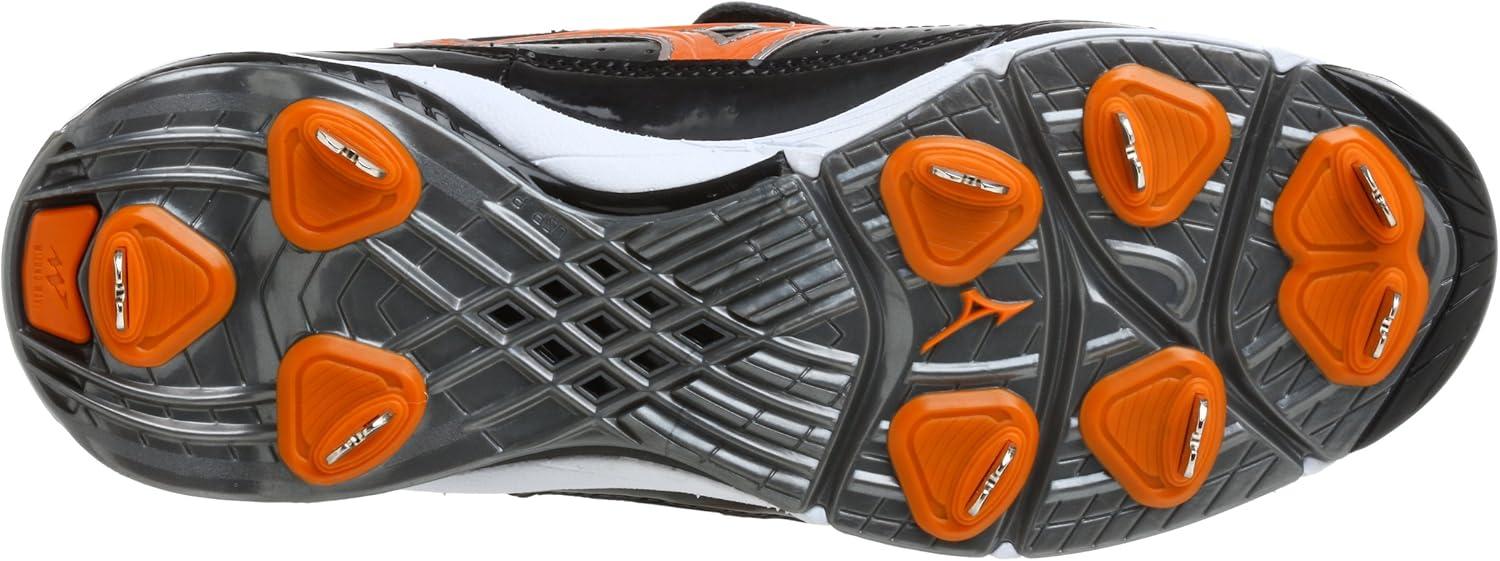 imageMizuno Mens 9 Spike Classic G5 Low Baseball CleatBlackOrange