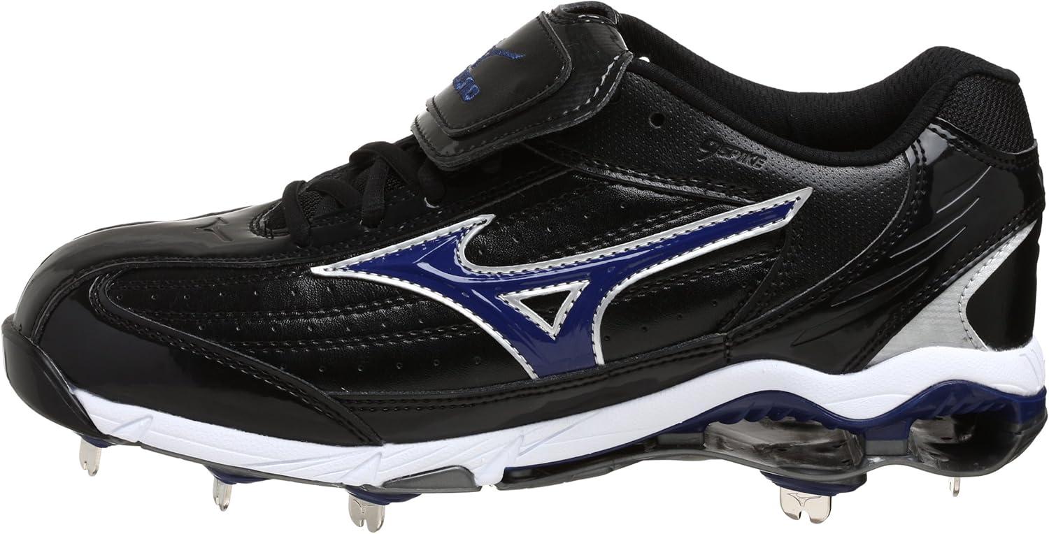 imageMizuno Mens 9 Spike Classic G5 Low Baseball CleatBlackRoyal
