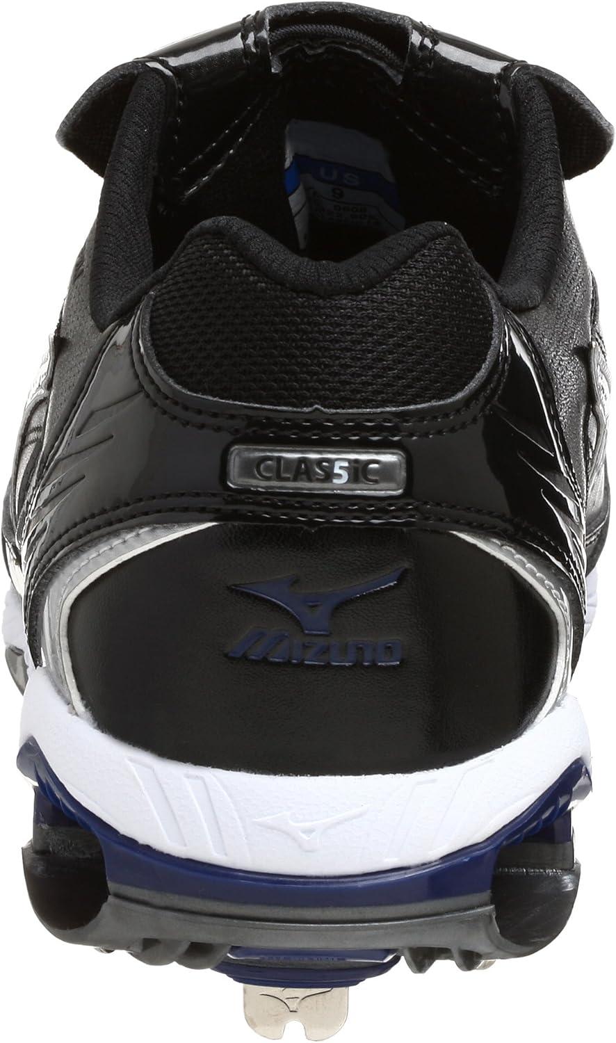 imageMizuno Mens 9 Spike Classic G5 Low Baseball CleatBlackRoyal