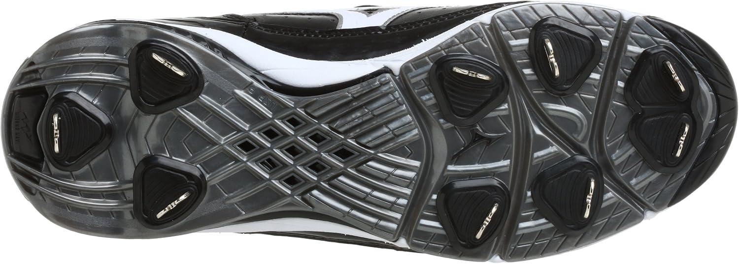 imageMizuno Mens 9 Spike Classic G5 Low Baseball CleatBlackWhite