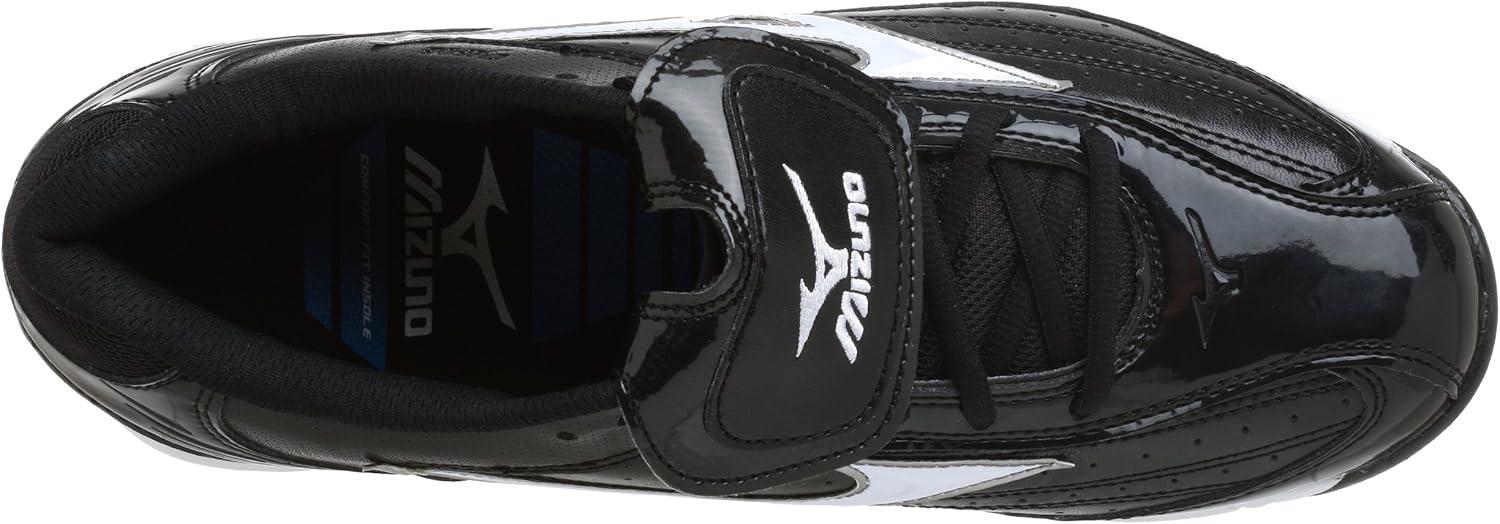 imageMizuno Mens 9 Spike Classic G5 Low Baseball CleatBlackWhite