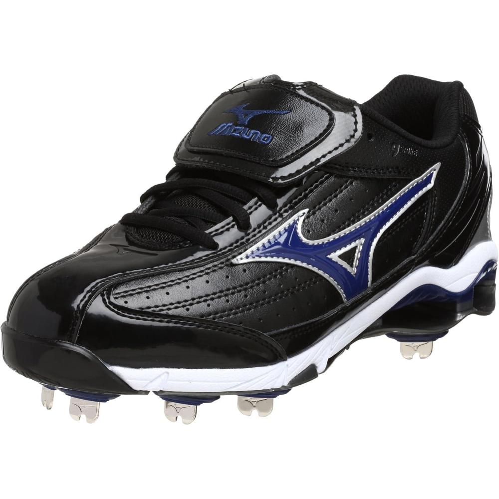 imageMizuno Mens 9 Spike Classic G5 Low Baseball CleatBlackRoyal