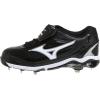 imageMizuno Mens 9 Spike Classic G5 Low Baseball CleatBlackWhite