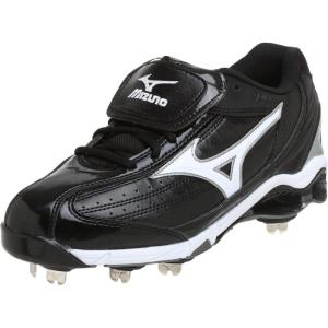 imageMizuno Mens 9 Spike Classic G5 Low Baseball CleatBlackWhite