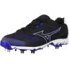 imageMizuno Mens 9Spike Dominant IC Low Metal Baseball Cleat Athletic ShoeBlackRoyal