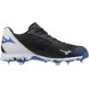 imageMizuno Mens 9Spike Dominant IC Low Metal Baseball Cleat Athletic ShoeBlackRoyal
