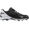 imageMizuno Mens 9Spike Dominant IC Low Metal Baseball Cleat Athletic ShoeBlackWhite