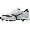 imageMizuno Mens 9Spike Dominant IC Low Metal Baseball Cleat Athletic ShoeNavyWhite