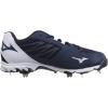 imageMizuno Mens 9Spike Dominant IC Low Metal Baseball Cleat Athletic ShoeNavyWhite