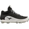 imageMizuno Mens Ambition 3 Mid TPU Molded Baseball CleatBlackWhite