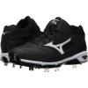 imageMizuno Mens Dominant Ic Mid Baseball ShoeBlackWhite