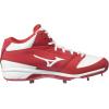 imageMizuno Mens Dominant Ic Mid Baseball ShoeRedWhite