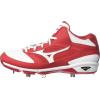 imageMizuno Mens Dominant Ic Mid Baseball ShoeRedWhite