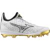 imageMizuno Mens Dominant Knit 2 Low Mens TPU Baseball CleatWhiteGold