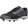 imageMizuno Mens 9Spike Dominant IC Low Metal Baseball Cleat Athletic ShoeCharcoalBlack