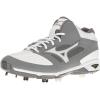 imageMizuno Mens Dominant Ic Mid Baseball ShoeGreyWhite