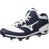 imageMizuno Mens Dominant Ic Mid Baseball ShoeNavy White