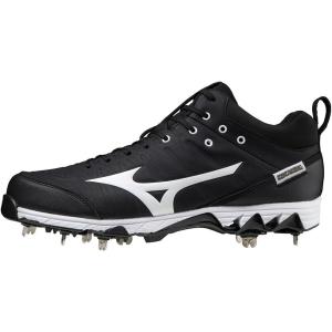 imageMizuno Mens 9Spike Ambition 2 Mid Baseball ShoeBlackwhite 9000