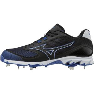 imageMizuno Mens 9Spike Dominant IC Low Metal Baseball Cleat Athletic ShoeBlackRoyal